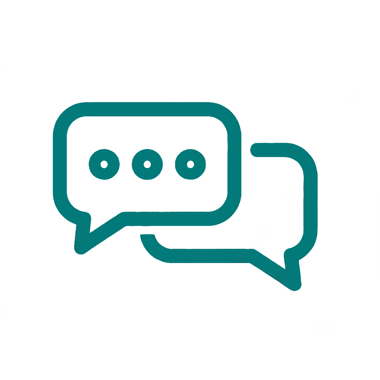 Screenshot of the support chat interface